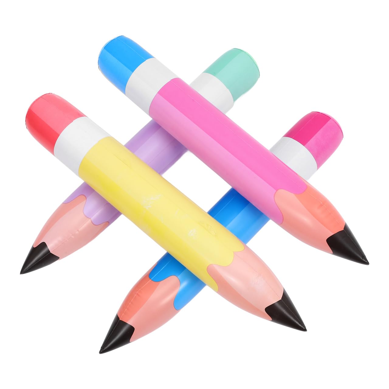UPKOCH 4pcs Giant Inflatable Pencil, Big Blow up Crayon Inflatable Large Inflatable Crayon Decorations Giant Crayons Prop for Party Favors Classroom School Supplies