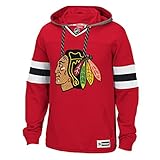 NHL Chicago Blackhawks Men's Face Off Jersey Pullover Hoodie, Large, Red