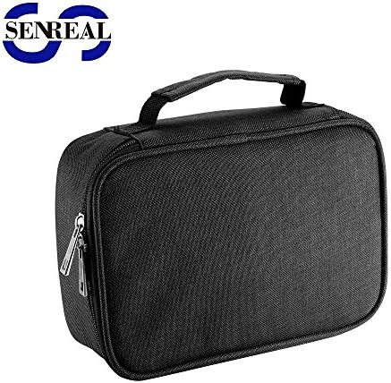 Pencil Case,DCDEAL Large Capacity Pen Bag 72 Slots Pencil Organizer Durable Students Stationery Two Big Pockets 8.7x6.5x2.6" (A-Black)