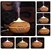 Auto-sensing Essential Oil Diffuser, Excelvan 300ML Aromatherapy Ultrasonic Aroma, Wood Grain Adjustable Mist Air Humidifier, Auto Shutoff for Office Home Bedroom Yoga Spa, 7 Color LED Lights Changing