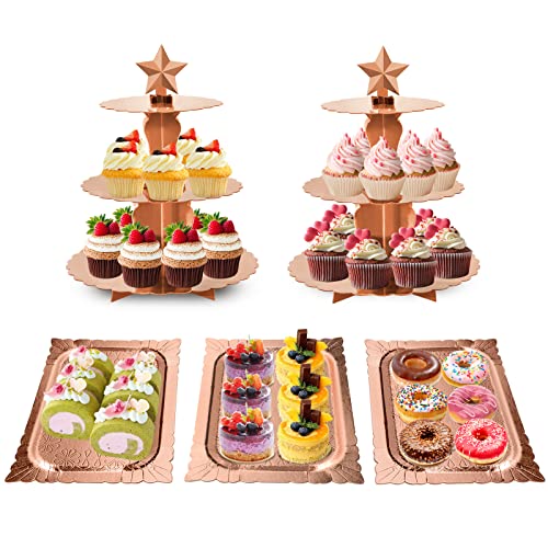 5 Pieces Dessert Table Display Set, DAFURIET