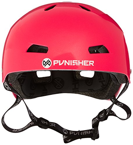Punisher Skateboards Pro 13-Vent Dual Safety Certified BMX Bike and Skateboard Helmet, Metallic Flake Neon Hot Pink, Youth/Teen 9+