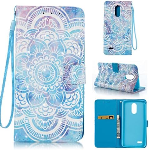 LG Stylus 3 Case, LG Stylo 3 Case, Slim PU Leather Case with Card Slot Slip-Proof Scratches Resistant Protective Leather Case Flip Wallet Case Credit Card Holder for LG Stylus 3-Flower