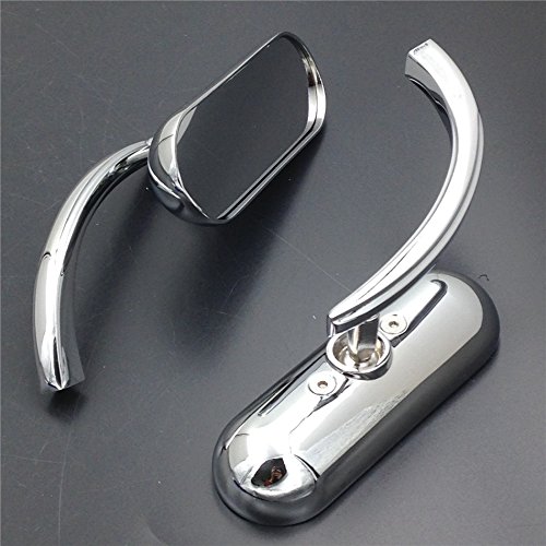 Motorbike Chromed Custom Mini Oval Mirrors For Harley Davidson Sportster Dyna Softail