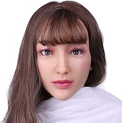 Minaky Soft Silicone Realistic Female Head Mask