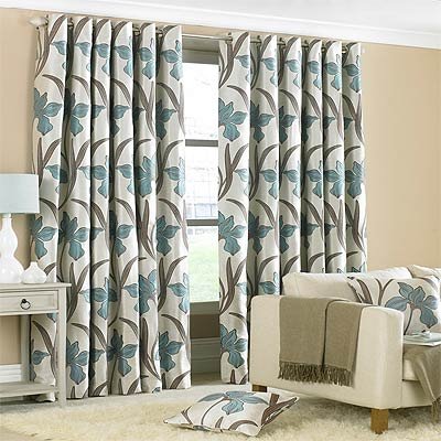 Alicia Eyelet Curtains Duck Egg 66 X 72 Inch Amazon Co Uk