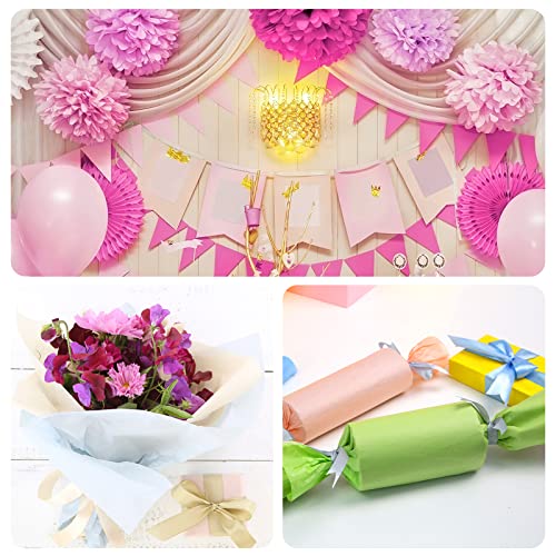 Shindel 120 Sheets Colorful Tissue Paper, Tissue Paper Bulk 19.7 x 13.8 Inch Gift Wrapping Paper for DIY Crafts Gift Box Wrapping 20 Colors