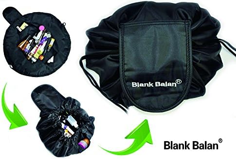Blank Balan Portable Drawstring Travel Makeup Bag Cosmetic Bag storage bag Makeup Toiletry Jewelry Organizer with Zipper and Drawstrings