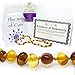The Art of Cure Original Baltic Amber Teething Necklace- Polished Organic & Handmade (1x1) for boy or girl - 12.5 Inches size
