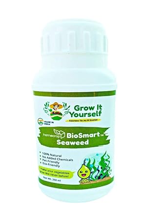 Homecrop BioSmart Indian Ocean Origin Seaweed Concentrate Liquid Plant Fertilizer - 250 ml | Plant Growth | Great for Indoor & Outdoor Plants