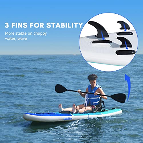 Zupapa Inflatable Paddle Board with Kayak Seat and Complete Accessories