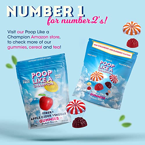 Poop Like A Champion Super Fiber Gummies for Adults and Kids High
