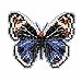 Blue Pansy Butterfly Beaded Counted Cross Stitch Ornament Kit Mill Hill 2017 Spring Bouquet MH181711