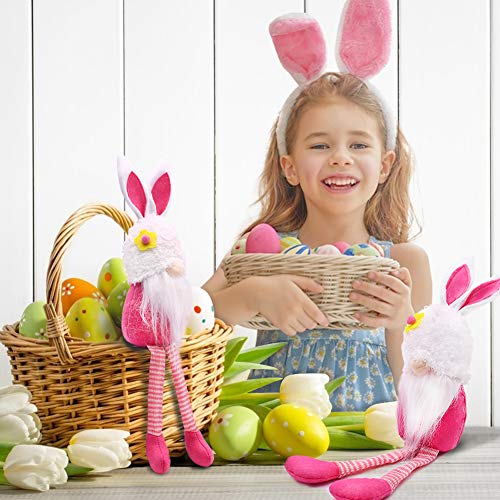 FUTUREPLUSX Swedish Bunny Gnome Plush, Handmade Scandinavian Tomte Rabbit Scandinavian Gnome Plush for Easter Decoration Table Decor