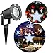AOWIN Led Light Projector Outdoor, White Holiday Party Light Projector Stars Waterproof Landscape Lamp For Valentine's Day, Party, Holiday, House Wall Decoration (White)