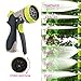 Homdox Garden Hose Spray Nozzle Metal Water Nozzle High Pressure Hand Sprayer with 8 Patterns Adjustable,5 Washers for Watering Plants, Cleaning Car Wash and Washing Dogs