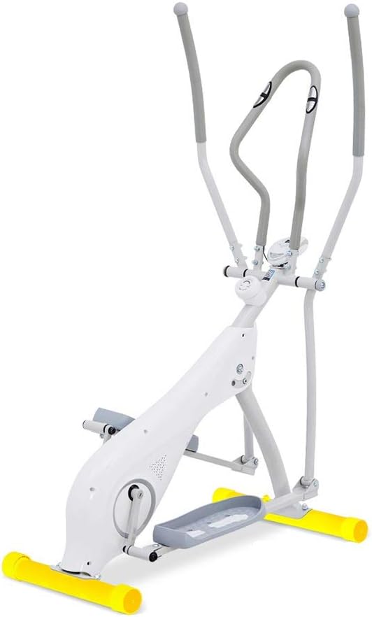 Xhtoe Cross Trainers Elliptical Trainer Elliptical Machine Trainer For Home Use Exercise Fitness Machine White Multifunctional Display (Color : White, Size : 130.5x64x158cm)