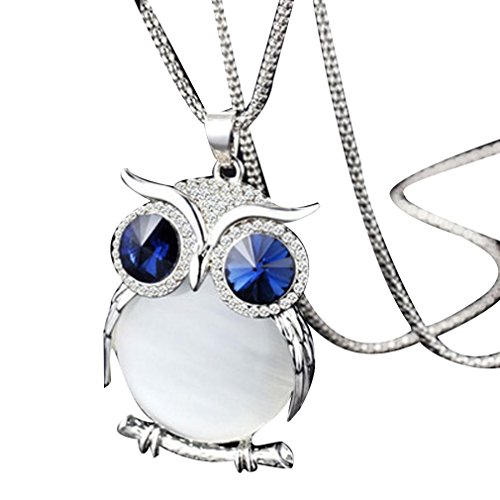 iLH® Clearance Deals Owl Pendant Necklace Women Vintage Glass Cabochon Necklace Jewelry by ZYooh (D)