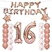 16th Birthday Decorations Party Supplies,16th Birthday Balloons Rose Gold,Number 16 Mylar Balloon,Latex Balloon Decoration,Great Sweet 16th Birthday Gifts for Girls,Photo Props