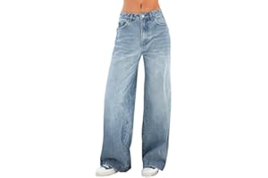 EMMIOL Woman Wide Leg Jeans Baggy High Waisted Y2k