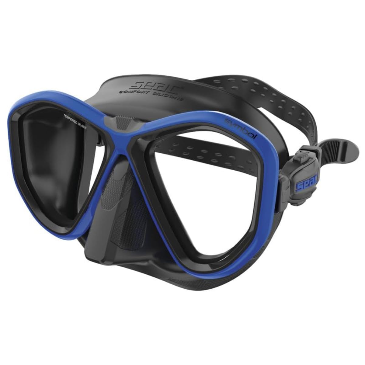 Seac Symbol, Made in Italy diving mask with two lenses and 3D buckle