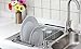 Neat-O Over-The-Sink Kitchen Dish Drainer Rack, Durable Chrome-Plated Steel (Black)