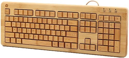 Weichuang Handmade Bamboo Wooden PC Keyboard F