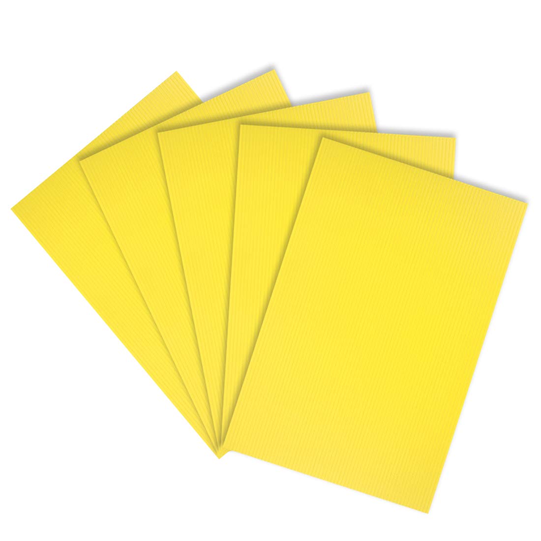 sourcing map Corrugated Plastic Sheets,3mm Yellow Blank Yard Lawn Signs,8 Inch x 12 Inch,Waterproof Sign Blank Board 5pcs