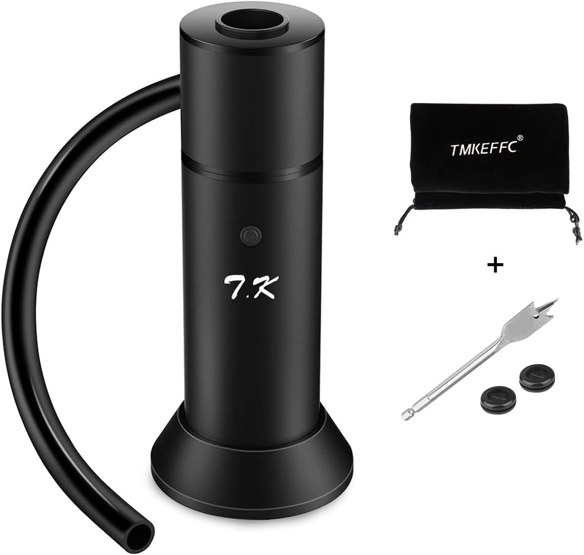 TMKEFFC Portable Food Smoker - Smoking Gun for Food Cocktails Drinks, Sous Vide, Steak, BBQ, Salmon, Handheld Smoker Infuser Accessories (Black +)
