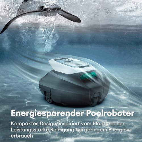 Ultenic Pooleco 10s Pool Robot Battery with 3 Motors, 90 Min, 80 ㎡, Remote Control and App Control, Automatic Parking, Suitable for All Types of Swimming Pool Surfaces