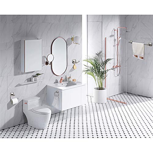Gricol 4-Piece Bathroom Hardware Brushed Nickel Stainless Steel Accessory Set Towel Bar Wall Mounted