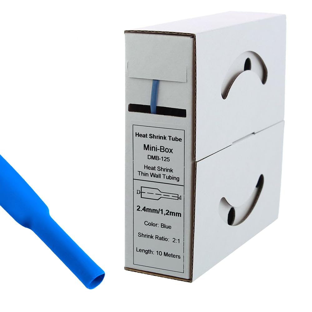 10 M Heat Shrink 2.4 MM to 1.2 MM blau