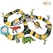 SnowCinda Toys for 4-5 Year Old Boys, 192 Pcs Dinosaur Toys Upgraded Race Car Flexible Track Jurassic World with 1 Trains&Car,1 Turntable,3 Mini Dinosaurs,Best Gift for Age 3-10 Year Old Boys/Girls