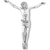 Religious Gifts Corpus Jesus with Inri for Crucifix (11 cm, Silver-Tone)