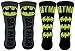 Batman Mens Athletic Crew Socks 2 Pair Pack (One Size, Black/Blue/Yellow)