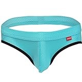 YiZYiF Men's Backless Bikini Jockstrap Briefs Underwear Blue Medium