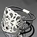 Silver Plated Q&Q Fashion Filigree Curved Lace Pony Tail Head Hair Elastic Dress Cuff Band