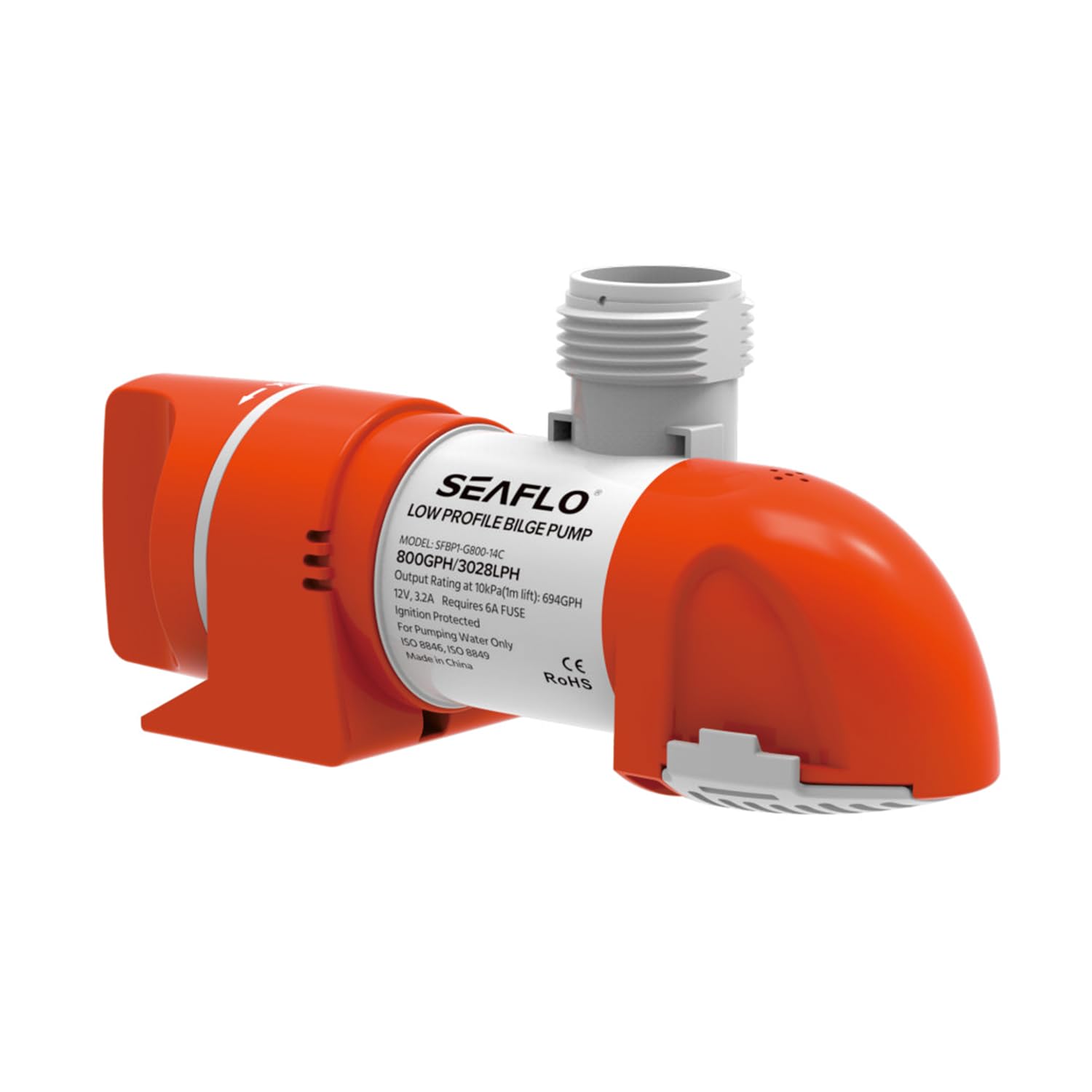 LIGHTEU®, 12V 1100GPH Non-Automatic Low Profile Bilge Pump SFBP1-G1100-14C