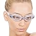 Clear Swimming Goggles + Exclusive Design Case ● Optical Grade Polycarbonate Lenses with Anti Fog Technology and UV Protection ~ Best for Swim Workouts or Open Water Activities (White&Red)