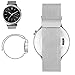 22mm Magnetic Milanese Loop Stainless Steel Magnet Lock Band For ASUS Zenwatch 2 WI501Q, Pebble time, Time Steel, Samsung Gear 2, Neo, Live, LG G Watch, Urbane R (Silver)