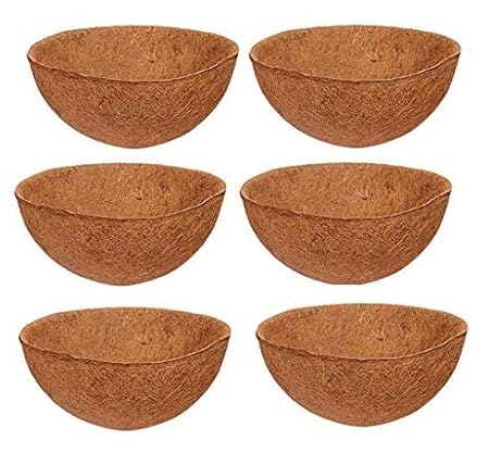 COIR GARDEN Coco Fiber Liner - USE Coir Liner- Basket Liner 12 INCH - 6 Pieces