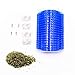 SweetPetGarden Self Groomer with Catnip Pouch,Cat Self Groomer Wall Corner Massage groomer Cat Self Grooming Brush