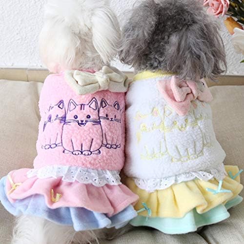 ペット服 小型犬 犬ワンピース 冬服 かわいい 蝶結び ドッグウェア ふわふわ 防寒 コート 人気 オシャレ 小型犬 中型犬 綿製 柔らかい服 トイプードル お散歩 コスチューム服 お姫様 ペット用品 B0srjkqg 1 350円