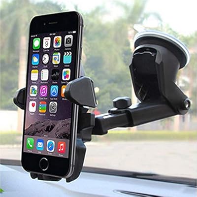 Phone Holder for Car, MANORDS Universal Long Neck One Touch Car Mount Holder Compatible iPhone Xs XS Max XR X 8 8 Plus 7 7 Plus Samsung Galaxy S10 S9 S8 S7 S6 LG Nexus Sony and More