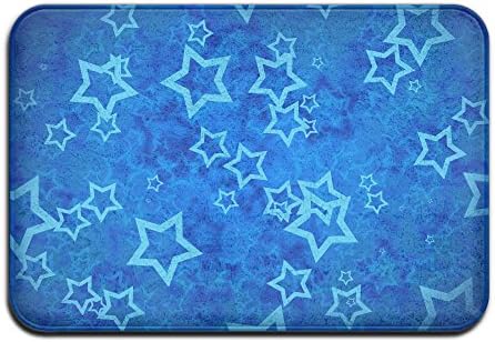 Yo Ou Doormats Rug Blue Stars Comfy Non-Slip Runner Floor Rug Carpet Floor Rug Indoor Outdoor Mats Rug Pads