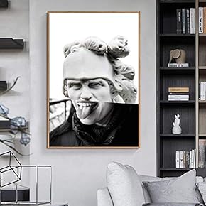 Floating Framed Canvas Wall Art for Living Room, Bedroom Statue Canvas Prints for Home Decoration Ready to Hang - 16x24 inches