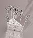 Elegance Silver Set of 8 Silver Mouse Cheese Picks with Crystal
