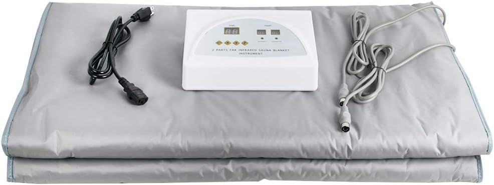 Zinnor Far-in-frared Sauna Blanket Body Slimming Sauna Blanket Heating Therapy for Weight Loss Sliver Ship from USA