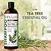 Tea Tree Shampoo With Essential Tea Tree Oil Anti Dandruff Shampoo, Removes Dandruff and Flakes, Scalp Remedy, Deep Cleansing, Soft and Smooth Hair, 16 Fl. Oz