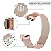 TOMALL Metal Bands for Fitbit Charge 3 Stainless Steel Replacement Wristband for Women Men (Rose Gold)